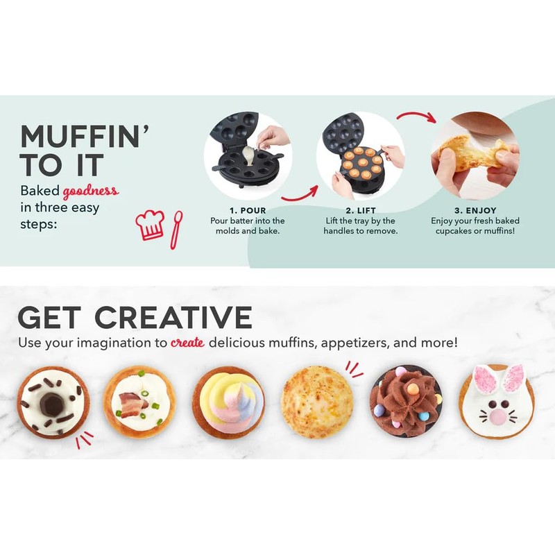 Dash Express Mini Cupcake Maker, DCM009GBLA04