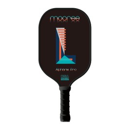 MOCREE 2025 Alpharix Pro USAPA Approved Pickleball Paddle – T700 Carbon Fiber with Power and Big Spin |Mid Weight Paddle for Intermmediate or Big Hands | Unique Initial Design, Letter L