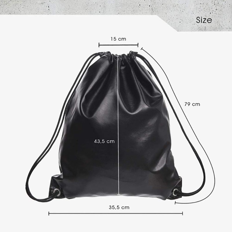 whatUneed Drawstring Bags for Men Women Leather Backpack Backpack Backpack