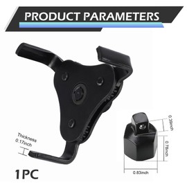 yorpyep Oil Filter Wrench, 3/8" Drive 3 Jaw Anti-slip Adjustable Filter Element Removal Tool, Hexagonal Round Mouth 1/2" Wrench, for Most Cars Portable Repair Accessories (Black)