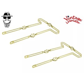 Vintage Lowrider 2 VINTAGE LOWRIDER CAGE FLAT TWISTED BUMPERS GOLD FRONT/ REAR 24"/26" BICYCLE.