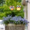 Attraction Design Metal Owl Garden Stake Set of 2, Indoor