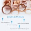 KUBOWAI 150-Piece M6-M20 Copper Seal Assortment Set, Copper Flat Seal,
