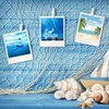 Ihvewuo 2 Pcs Fish Netting Decoration Beige Nautical Fish Net