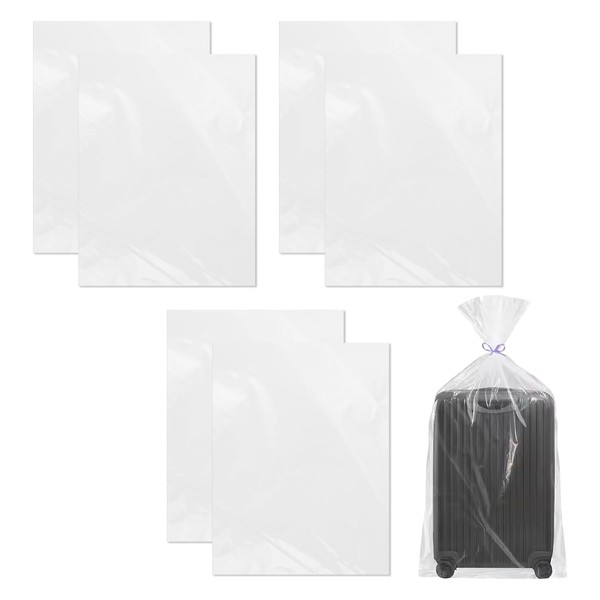 6 Stück Aufbewahrungsbeutel, 90x120cm Plastiktüten Groß, Große Aufbewahrungstasche, Plastiktüten Transparent,