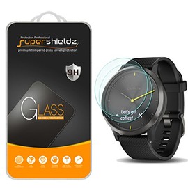 (2 Pack) Supershieldz Designed for Garmin Vivomove HR Tempered Glass Screen Protector, Anti Scratch, Bubble Free