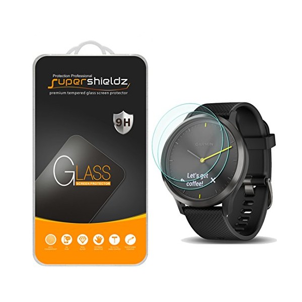 (2 Pack) Supershieldz Designed for Garmin Vivomove HR Tempered Glass