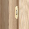 Vallecloud 4 Pack (2 Pair) Brass Gold Cabinet Hinges for