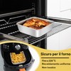Set di 2 stampi quadrati per torte, in acciaio inox,