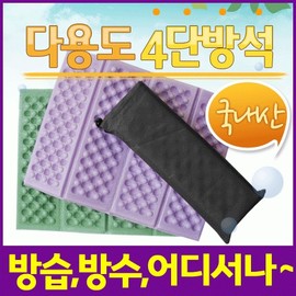 Portable Cushion [4-Fold Cushion] 4-Fold Cushion (Case Packaged - Blue) 15ea