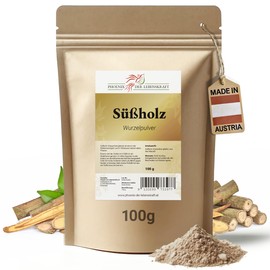 Süßholz Pulver - 100 g, Glycyrrhiza glabra, fein gemahlen, natürlich, Top Premium Qualität, Hergestellt in Österreich