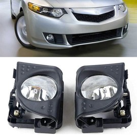 labwork Luces antiniebla de repuesto para luces antiniebla Acura TSX 2009-2010 sin bombillas, cubiertas de luz antiniebla para el lado del conductor y del pasajero