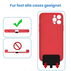 GUMO-LONG Handykette Universal zum Umhängen - Kompatibel mit jedem Handy und Smartphone, Kette zum Umhängen, Hülle mit Kordel, Handyband mit jeder Hülle kombinierbar