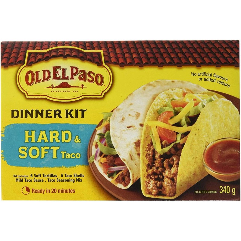 General Mills Old El Paso Hard and Soft Taco Kit,