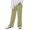 utcoco Women's Cotton Linen Drawstring High Waisted Pants Casual Loose