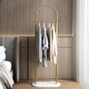 BUZUEY Gold Clothing Rack, Small Clothes Rack with Marble Base,