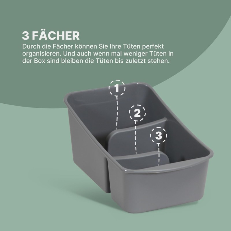 Pro Home Kitchen Organiser with 3 Compartments - Storage Box