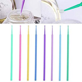 Mascara Wands,Spoolie Brush,Lash Brush,Gewaha 900 Pcs Disposable Mini Brush Applicator Eyelash Stick,Disposable Cotton Swab,Eyebrow Tattoo,Eyelash Grafting And Eyelash Removal Cotton Swab,8 Colors In Total,100 Per Color And 100 Free (Random Color)900 Kin