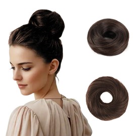 XFSRG Bun Hairpiece with Elastic Band, Hair Extensions, Girls Hairpieces for Thin Hair, Synthetic Hairpiece, Headband, Braid, Braided Hair Extension, Suitable for Weddings, Parties (B)