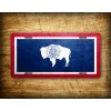 SignsAndTagsOnline Wyoming Weathered Metal Flag License Plate Antique WY State