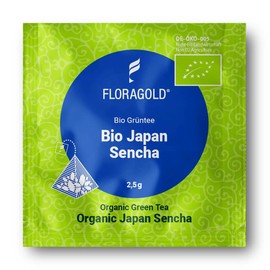 Organic Green Tea "Japan Sencha" Floragold Pyramid Tea Bag 1 Pack