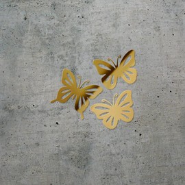 Decal Stickers Of Butterfly Set Silhouette 1 (Metallic Gold) Premium Waterproof Vinyl Decal Stickers For Laptop Phone Accessory Helmet Car Window Mug Tuber Cup Door Wall Decorat ANDSKUS702076GO070722