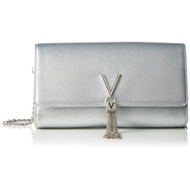 Valentino by Mario Valentino Women's Divina pochette, Silver (Argento), 12x4.5x27 cm (W x H x L)