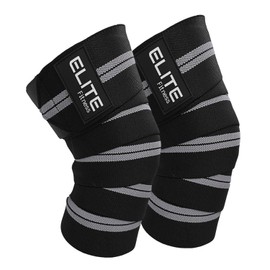 Elite Fitness Par de Vendas para Rodilla, Wraps para Gimnasio, Apoyo para Levantamiento de Peso, Ideales para Gimnasio