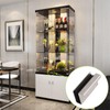 UFURMATE Glass Door Handle 4Pcs Cabinet Finger Pull Handle Silver