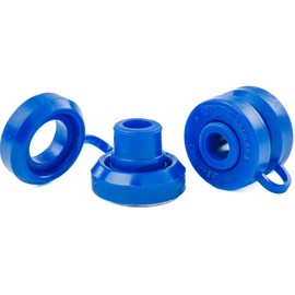 JEGS Exhaust Hanger Snap Grommets | Fits 5/8 “ Hole | Made In USA | High-Temperature Red Silicone | One Pair Per Package | 3/8 “ ID x 1-1/8 “ OD x 7/8 “ Thick