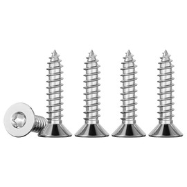 Drenky M3 x 20 mm Wood Screws Stainless Steel Tapping Screws Flat Head Drywall Screws Made of Rustproof A2 V2A Grub Screws Woodworking Attachment TX10, Pack of 50