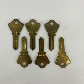 LOT OF 6 ESP Lock Corp WE1 Key Blank Uncut Keys Made in USA
