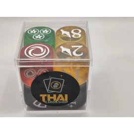 Jumbo Flesh and Blood Deluxe Dice Set - Clear with Case