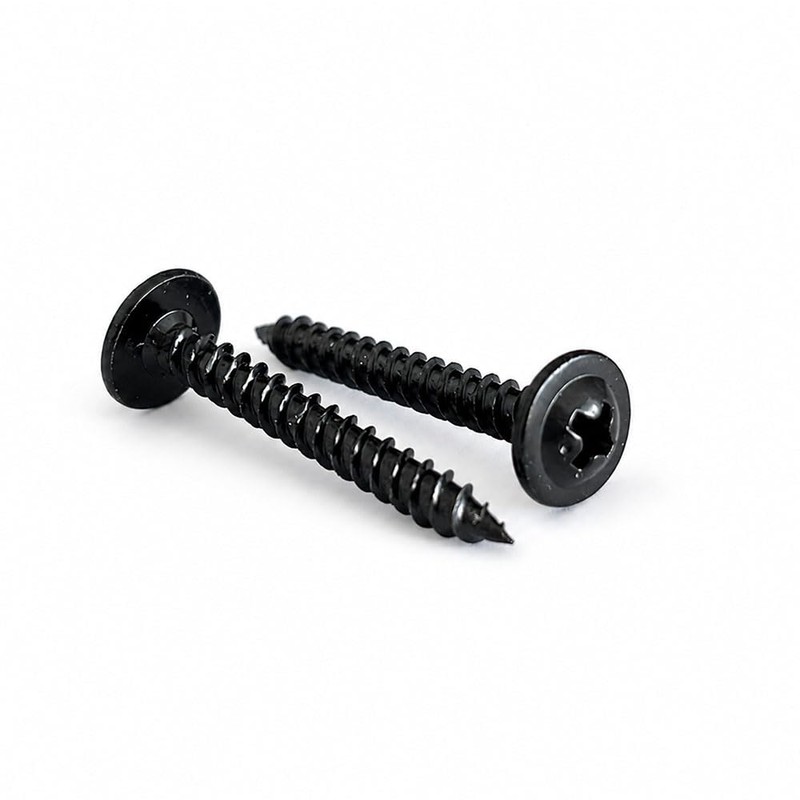 90PCS #8x1-1/4 Black Truss Head Self Tapping Screws - Phillips
