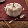 STAUB Ceramic 2-pc Petite Pumpkin Cocotte Set, 0.75-qt/24-oz, Rustic Ivory