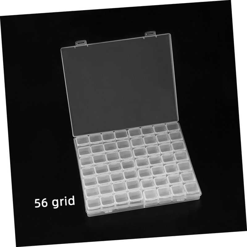 minkissy Box for Storage 56 Sections Glitter Containers Diamond Storage