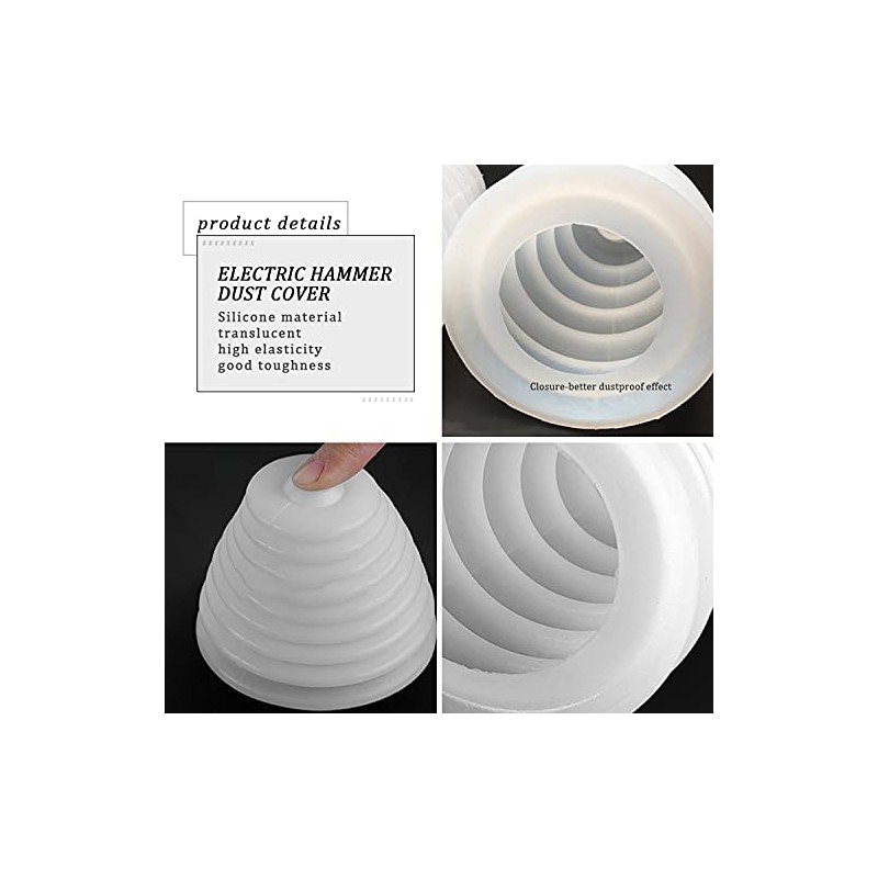 2 Pcs 9.2x13 cm Silica Gel Scalable Drill Dust Cover