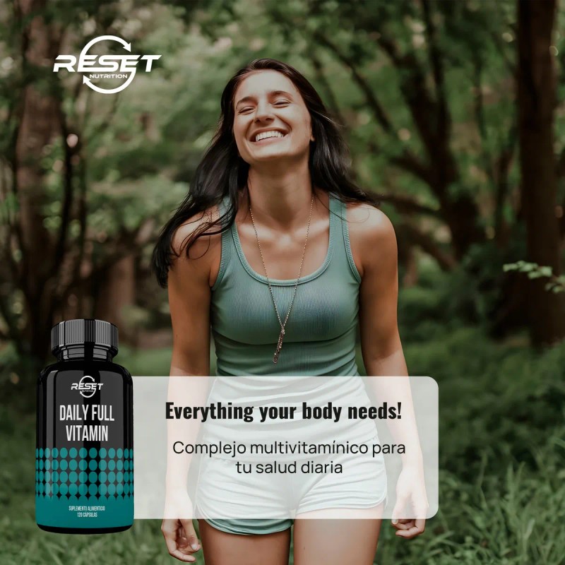 Reset Nutrition | Daily Full Vitamin | 120 Cápsulas Sabor
