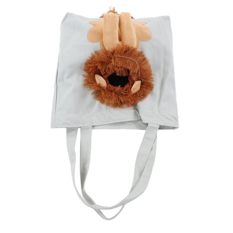 Pet Canvas Bag Cute Lion Shaped Multi Purpose Portable Pet