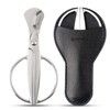 KEENSUN Cigar Scissors Cutter, Stainless Steel Guillotine Double Blade Straight