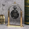 TREEWETO Mechanical Skeleton Pocket Watch Lucky Phoenix & Dragon Hollow