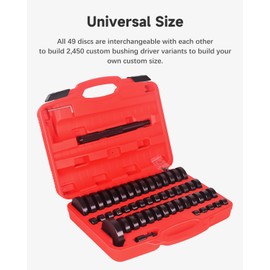 ACZCR 52-in-1 Custom Bushing Driver Tool Set 52PCS Transmission Wheel Axle Bearing Race Seal Installer Seal Remover & Press Tool Kit Bush Removal Puller Bearing Press Tool Kit