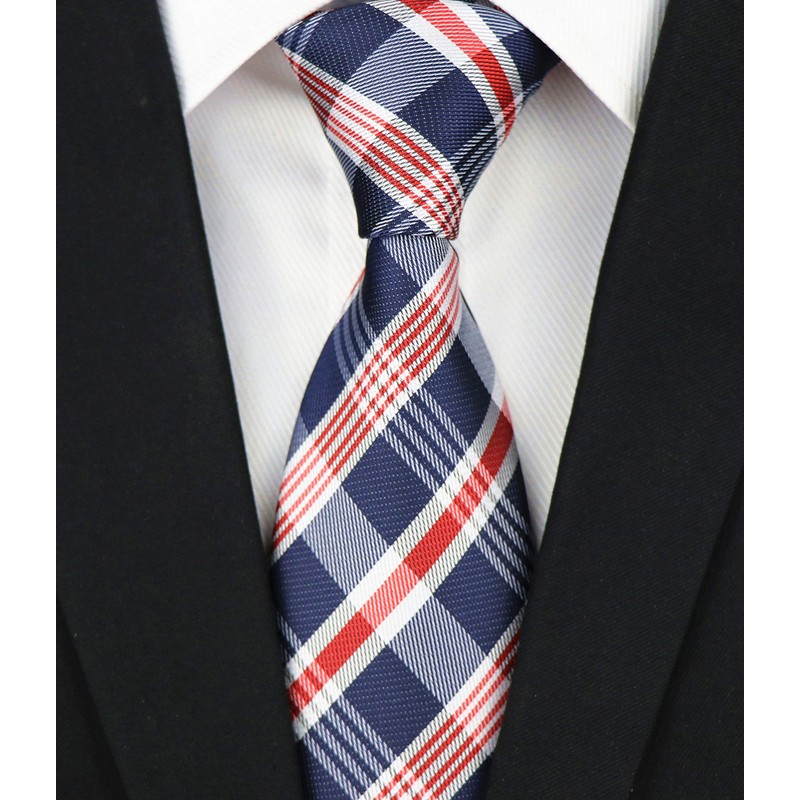 Classic Checks - Corbata tejida de jacquard de negocios para
