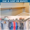 Nuogo 8 Pcs Heavy Duty Closet Rod Brackets Bulk 11"x11"