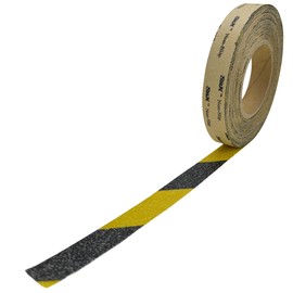 S&X Anti Slip Tape 1" x 60' Black and Yellow Safety Non Slip Strip, High Traction Grip Tape for Stairs, Steps, Ramps, Boats, Decks, Long-Lasting, Waterproof, Weather-Resistant