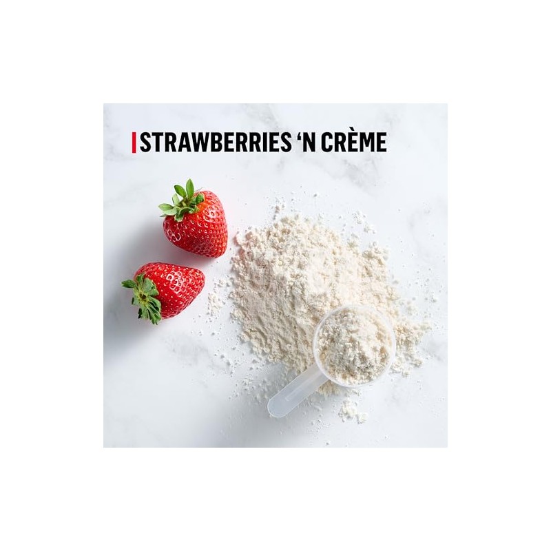 Muscle Milk Genuine Protein Powder, Strawberries 'N Crème, 32g Protein,