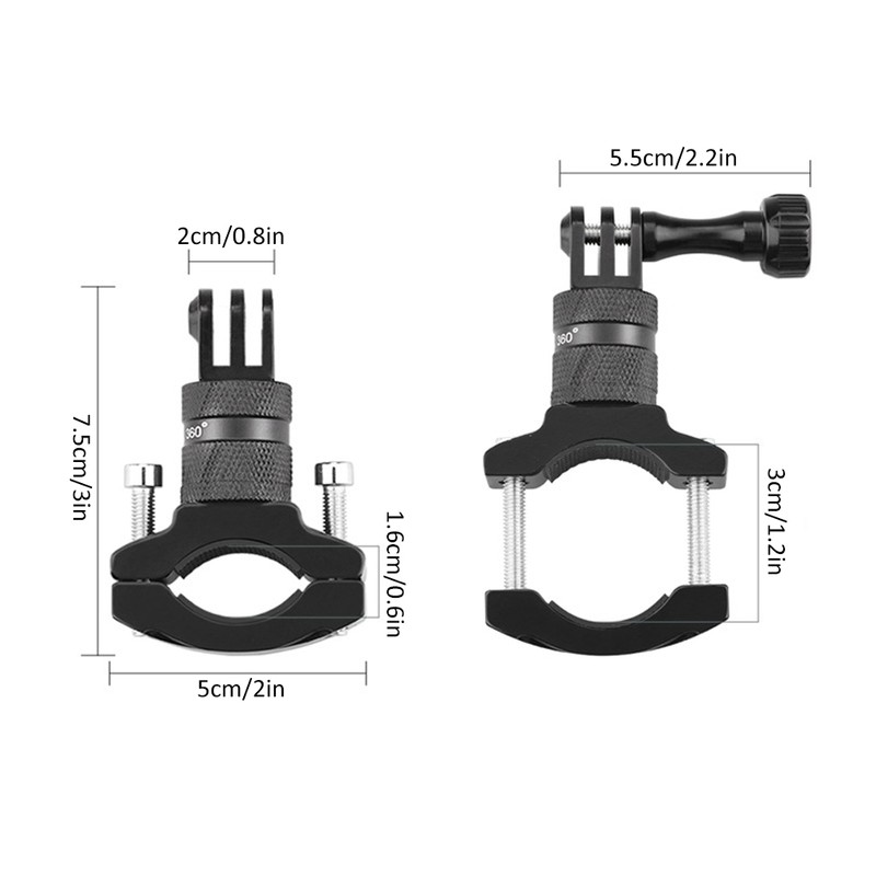 360 Degree Bicycle Motorbike Handlebar Pipe Clamp Bracket for Osmo