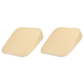 HARFINGTON 2pcs Seat Cushion 3.94" Thick Comfort Memory Foam Office Chair Cushion with Non Slip Bottom for Car Seat Driver, Beige