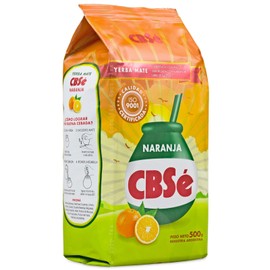 Mate Tee CBSé Naranja 500 g | Argentine Mate Tea with Orange Flavour | Stimulating Drink