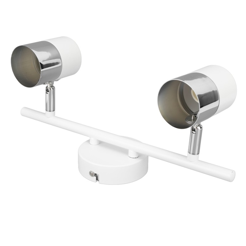 Track Light Kit 2 Heads 13.6in Length 2 Light Track